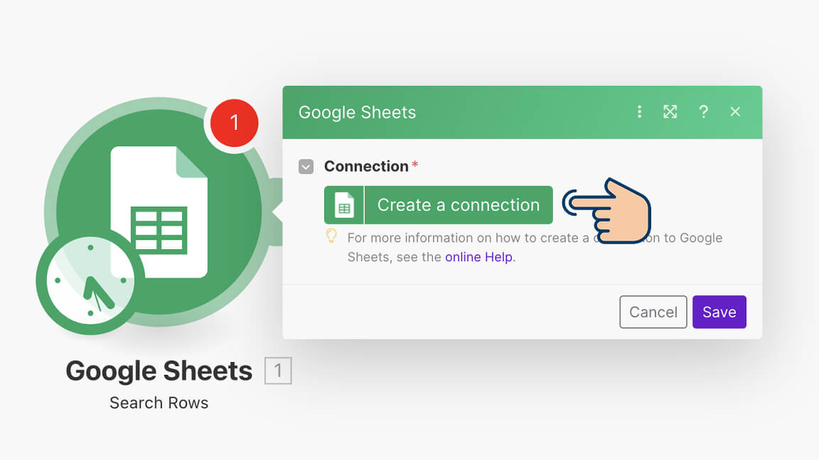 Google Sheets API configuration popup