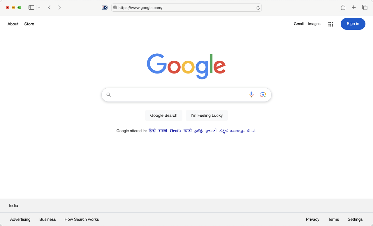 Google website