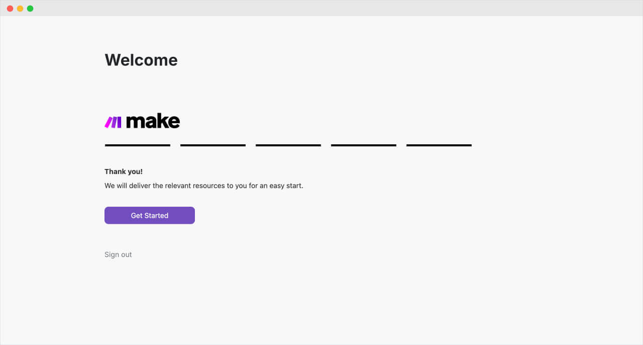 Make.com onboarding