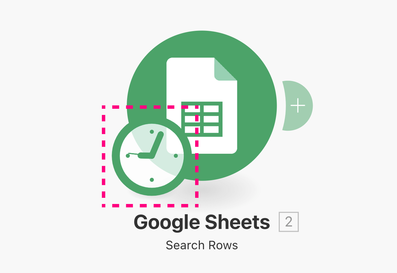 Make.com adds a ticking clock icon to polling triggers to help us recognize them