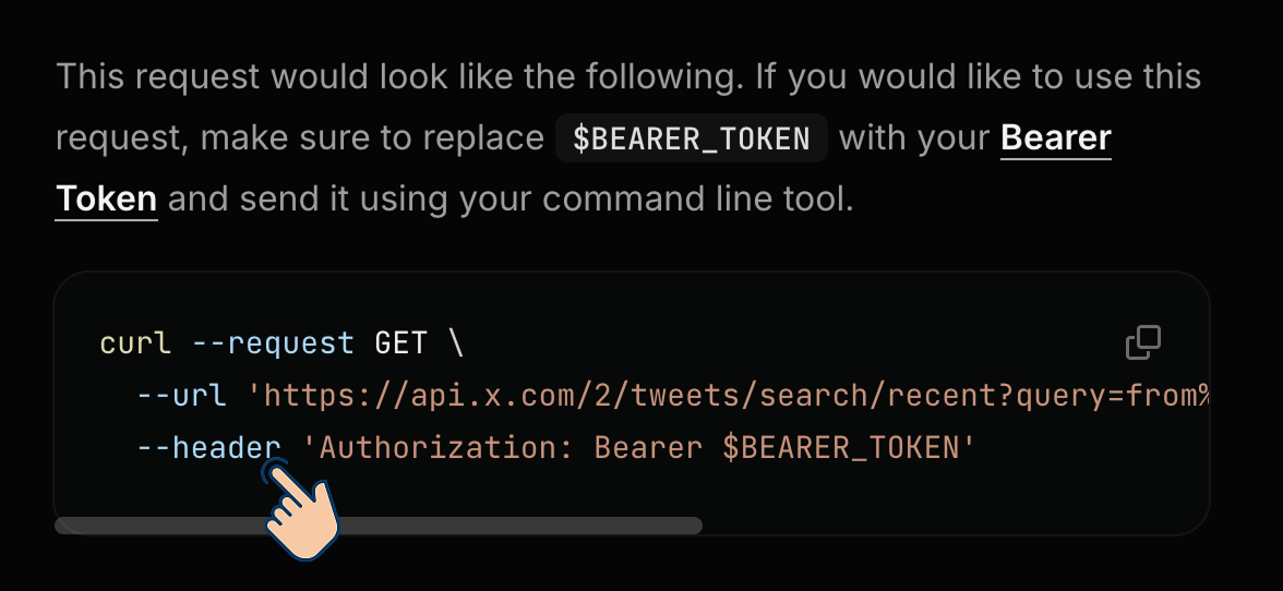 Sample of full API request with Header information