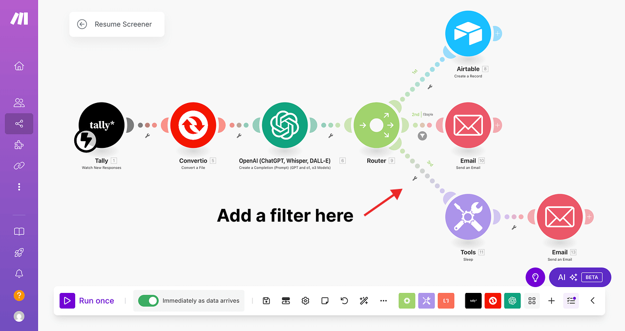 Adding 300 seconds of delay using the Sleep module