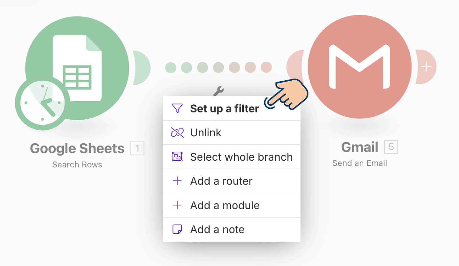 Set up a filter button 