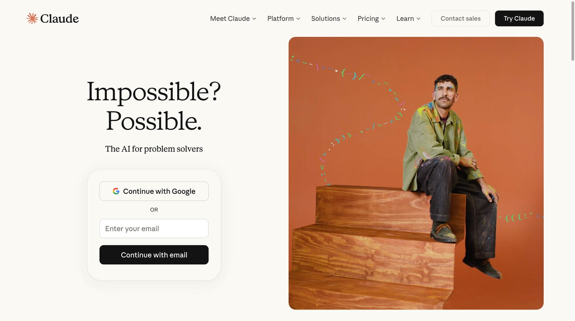 Anthropic's Claude Homepage