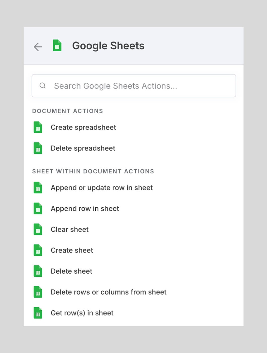 Google Sheet's n8n Nodes