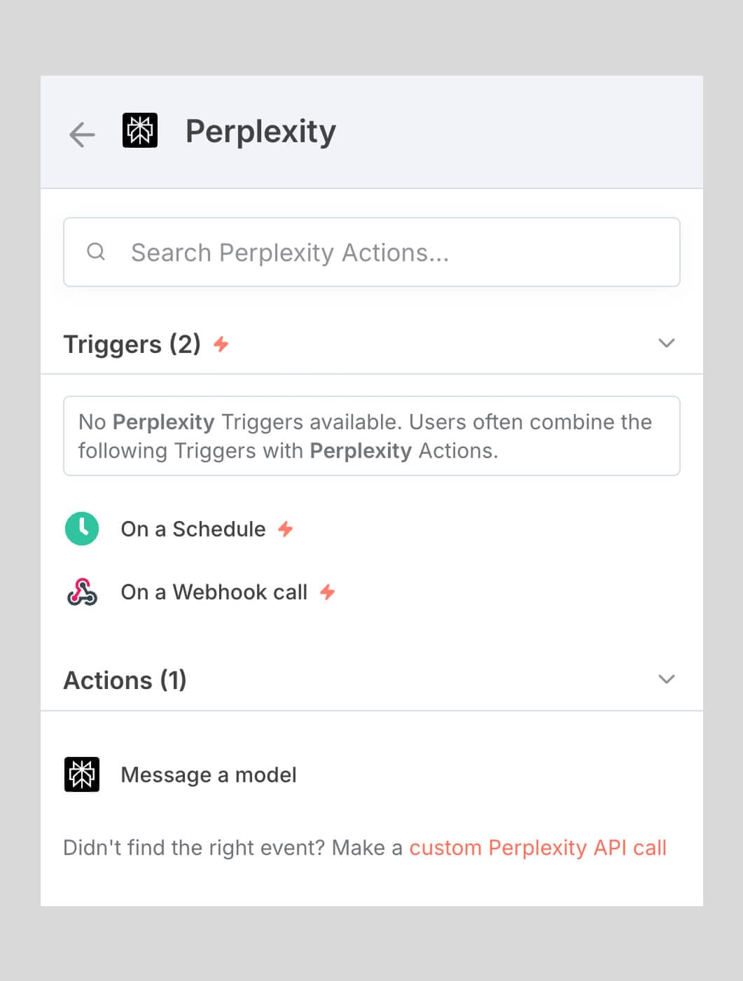 Perplexity AI trigger nodes inside n8n