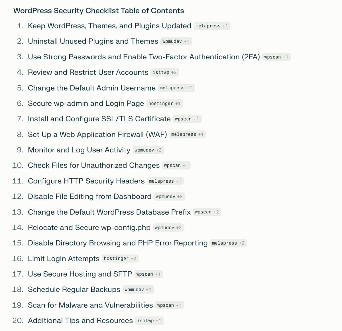 Table of contents generated by Perplexity AI