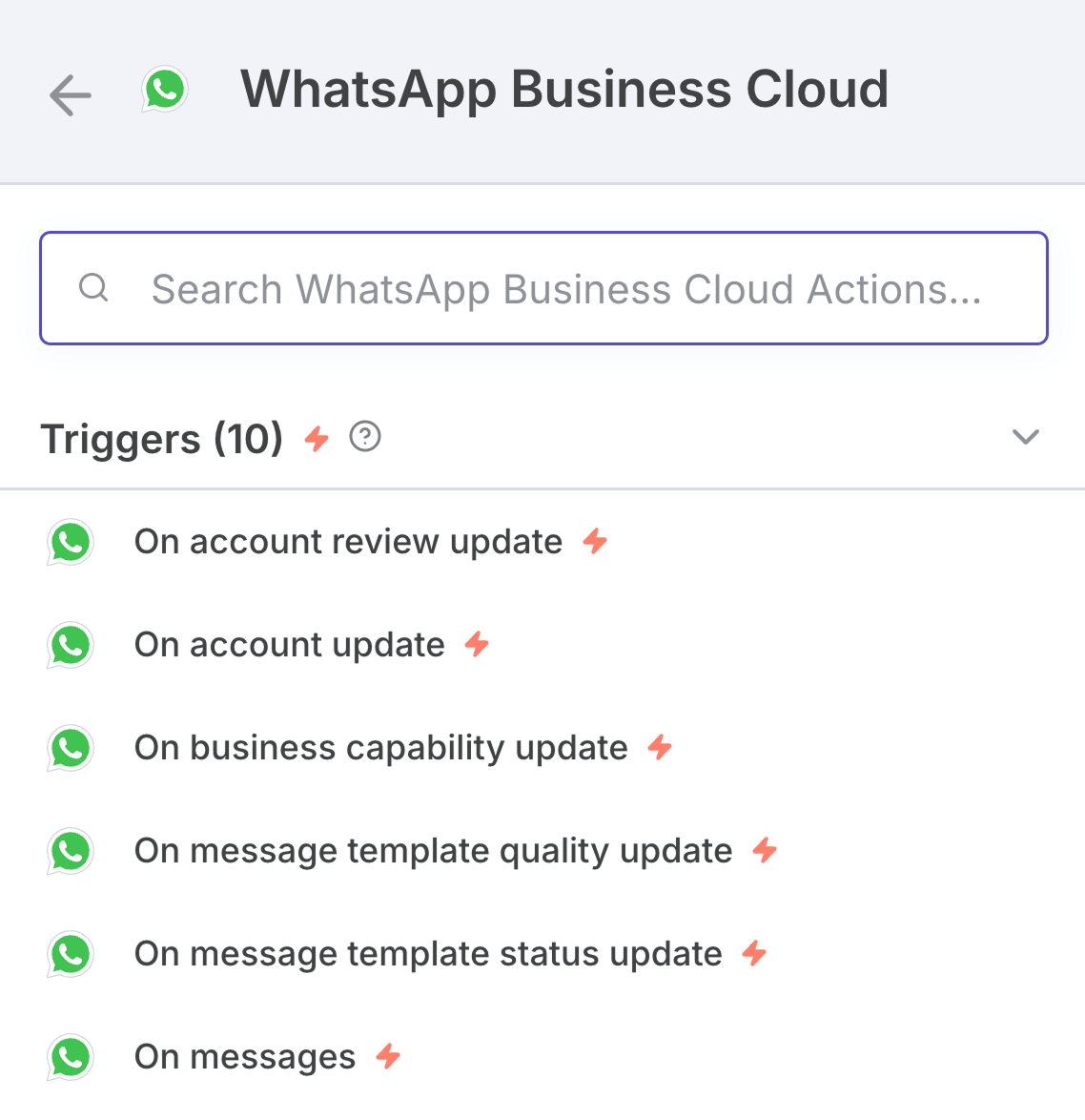 n8n WhatsApp Trigger nodes
