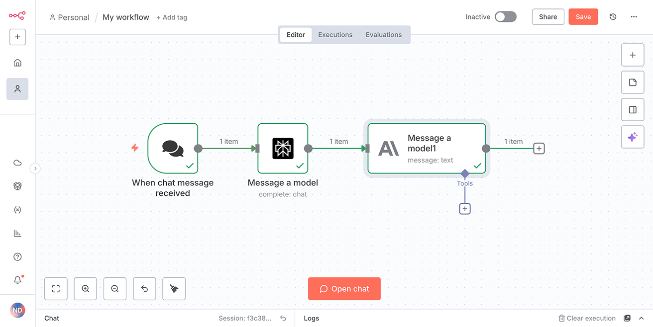 n8n automation progress