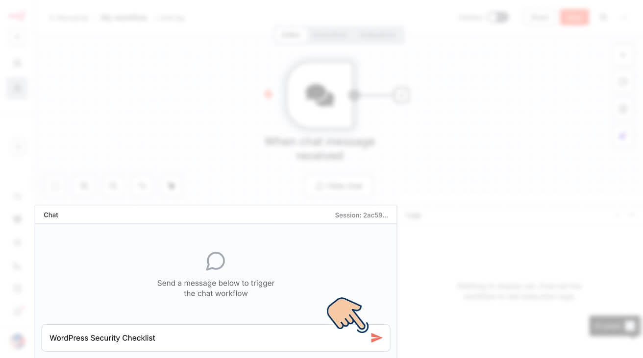Button for submitting the chat message