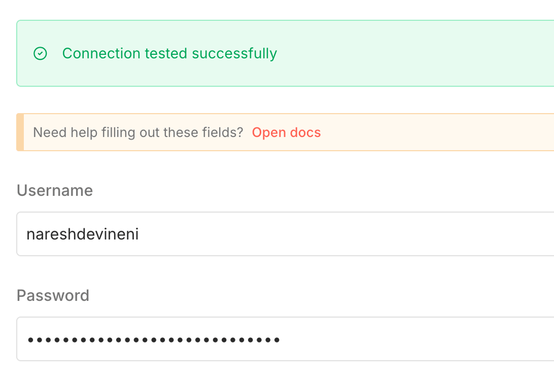 WordPress n8n credentials tested successfully