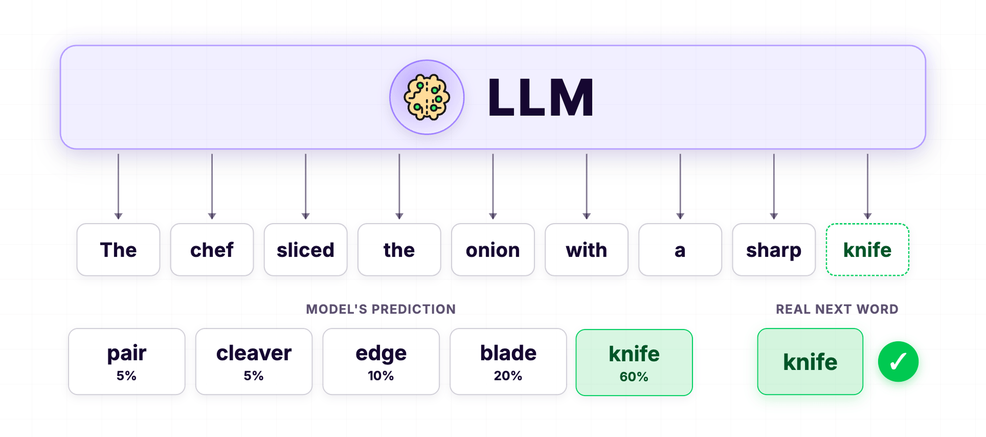 LLM guessing the correct word