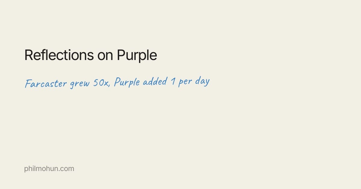 Reflections on Purple