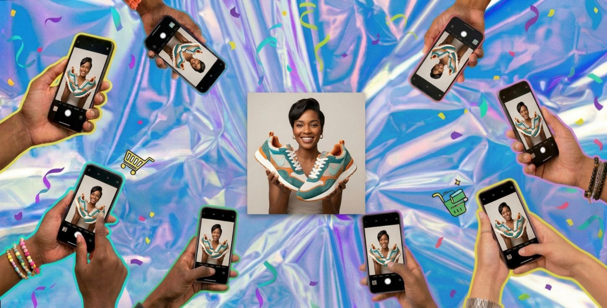 Customer recording a video product review