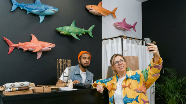 82dash customer taking a photo at checkout