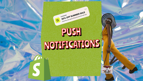 Smartphone lock screen showing a Shopify push notification delivered via Apple Wallet — no app required