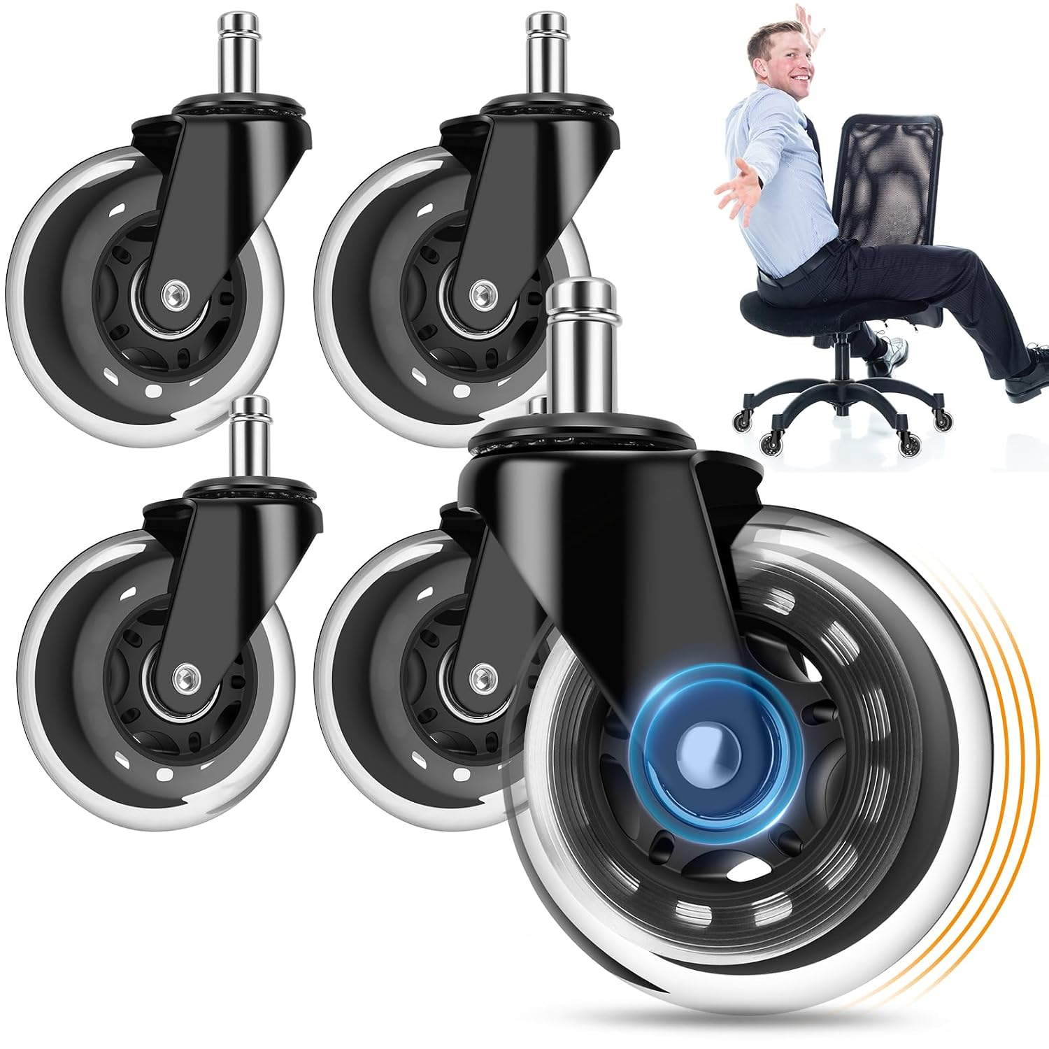 Chair Caster Set - available on Amazon