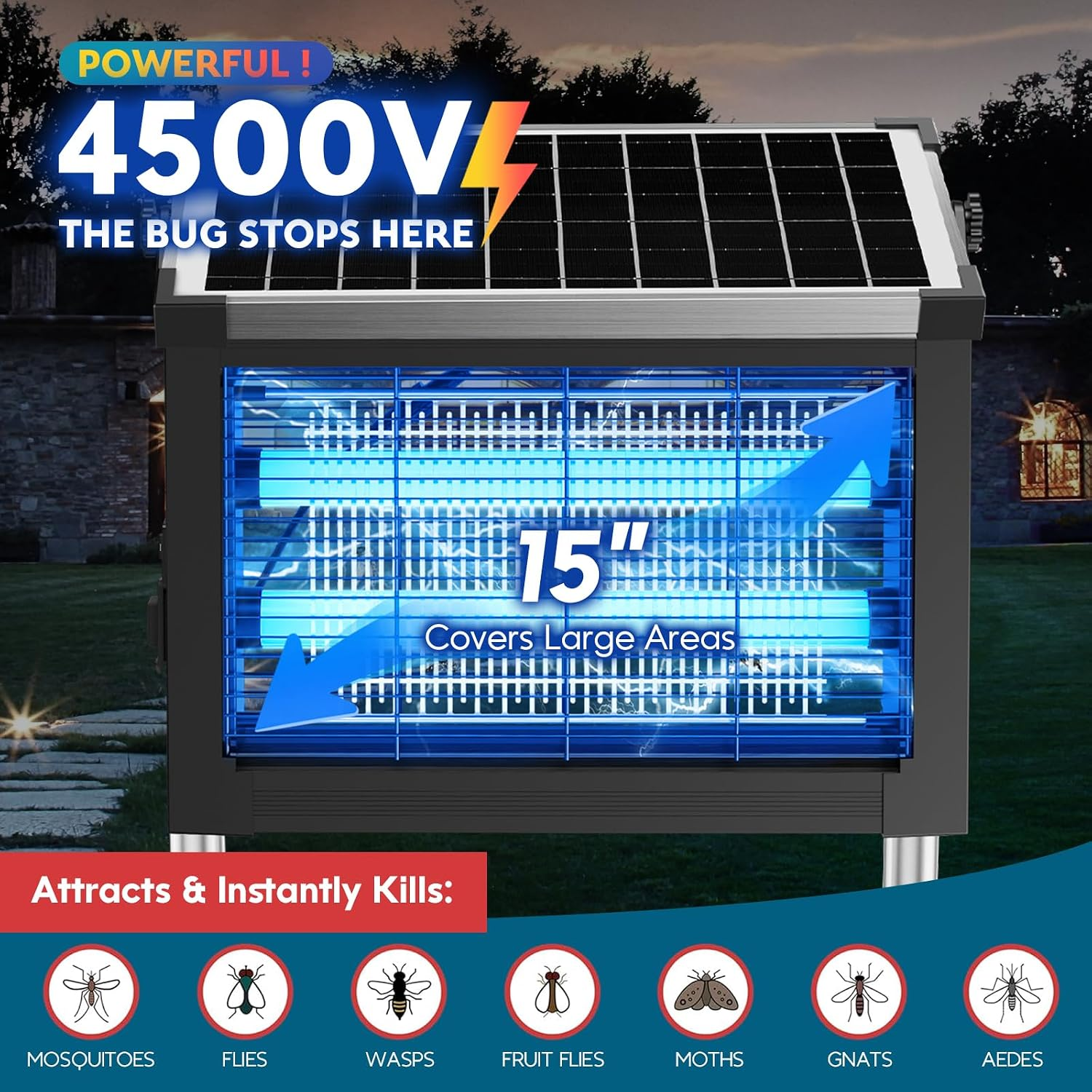 Solar Bug Zapper - available on Amazon