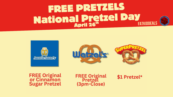 Free Pretzels on April 26th