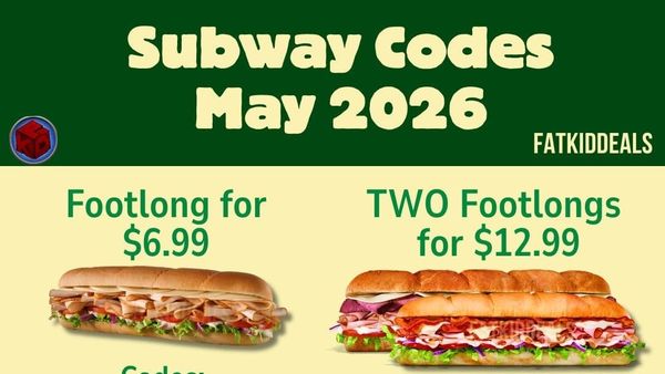 Subway Coupon Codes for May 2026