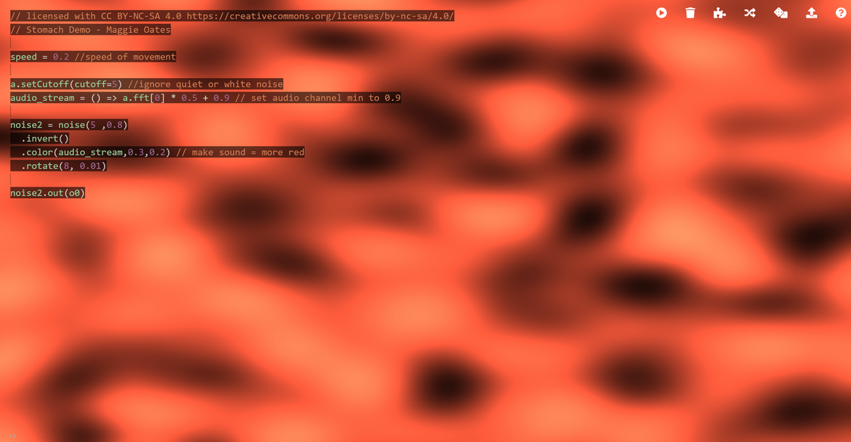 fleshy abstract blobs and dark spots, suggesting the inside of a body.