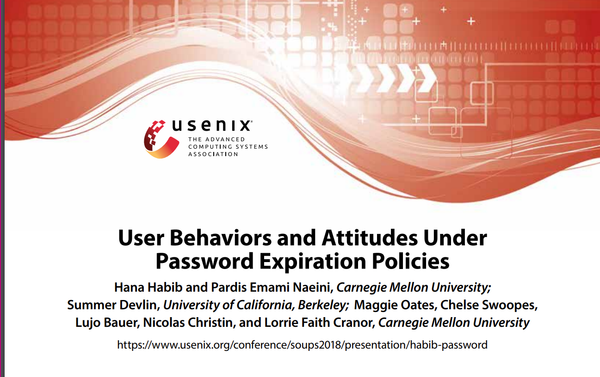 User Behaviors and Attitudes Under Password Expiration Policies