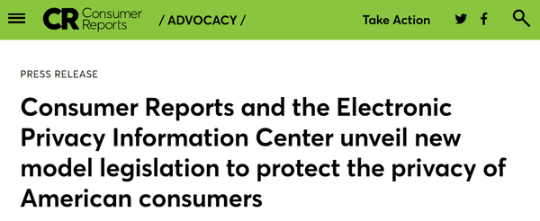 Model Legislation: the State Data Privacy Act