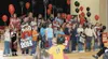 Children representing future graduating classes from 2004 to
2016 line the stage in the new Houston High School. Photo by BECKY
STOPPA/For the Frontiersman.