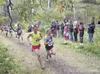 ROBERT DeBERRY/Frontiersman Wasilla runner Noah Ripley keeps a
steady pace as he makes his way past a Chugiak runner during
Saturday’s Palmer Invitational at Palmer High School. Robert DeBerr