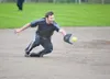 ROBERT DeBERRY/Frontiersman Bruisers shortstop Greg Brown goes
after the ball during Monday’s game against Endersons Concrete.
Monday marked opening night for the Mat-Su Softball Association’