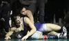 Soldotna’s Dennis Taylor tries to escape the grasp of Colony’s Vincent Cramer during the 152-pound final of the Northern Lights Conference Championships Saturday, Dec. 14, 2019, at Colony Hig