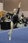 Alisandra Marvel smiles during a floor exercise at the U.S. Women’s Junior Olympic Region II gymnastics championship in Tacoma, Wash., earlier this year. Marvel will compete at the national c