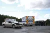 A green conversion van and a gold sedan collided about 4 p.m. on Wednesday, August 19, injuring the drivers of both vehicles. Both drivers were taken to local hospitals. Two children in the v