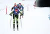 Colony junior Dawson Knopp leads a pack of skiers down the trail during the boys’ 10-kilometer classic race of the ASAA/First National Bank Nordic Ski State Championships at Kincaid Park in A
