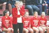 Jeannie Hebert-Truax watches her team on the floor during the 2026 Northern Lights Conference Championships tournament. Bruce Eggleston/matsusports.net