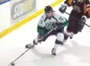 ROBERT DeBERRY/Frontiersman Avalanche forward Kyle Clapper moves
the puck behind the net during Thursday’s game against the Dawson
Creek Rage. The Avalanche defeated the Rage 2-1.