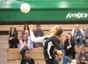 Senior middle hitter Allison Leigh punches the ball over the net during Colony’s match against the Soldotna Stars Saturday at Colony High School. ROBERT DeBERRY/Frontiersman.com