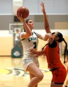 Colony's Jericho Wuestenberg drives to the basket during a victory over West Anchorage in the state quarterfinals. Bruce Eggleston/matsusports.net