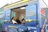 Kenneth Borrey, Nicole Deren and Mariana Ligon in the Earthquake Simulator at the Transportation Fair at Raven Hall. Tim Rockey/Frontiersman