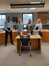 Wasilla Mayor Bert Cottle honors MATCOM dispatchers Justin Shoemake and Renee Jensen for providing quick action and appropriate instruction in CPR during a critical moment that ultimately sav