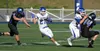 Palmer senior Larry Cutsforth makes a cut up field behind a Levi Farris block en route to a 32-yard gain during a 28-7 win over Thunder Mountain in the Division II semifinals Saturday at Palm
