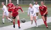 Wasilla's Jordan Sande drives the ball down the field during a 2-1 win over Lathrop in the Division I girls quarterfinals. Jeremiah Bartz/Frontiersman