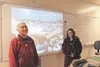 Inupiaq guest speaker Charlie Brower stands beside his granddaughter Stasha Brower during his presentation about Inupiat culture to Houston High’s Alaska History class. Josie Plant/For Fronti