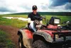 Haakon Weydahl rescued Fefe from a ravine on Baldy Mountain,
then hauled her down steep terraine on his four-wheeler. Fefe's
owner, Lees Sherwood, said he is utterly grateful to Haakon for
ta
