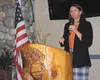 Lorali Simon, Usibelli Coal Mine’s vice president for external affairs, addresses the Greater Wasilla Chamber of Commerce weekly meeting on Tuesday, Sept. 13. Simon said a depressed global co
