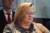 Sandy Snodgrass fights back tears as she described her the death of her son from a fentanyl overdose. She is one of several experts at a May 3 news conference in Wasilla on fentanyl abuse and