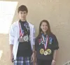 Palmer Junior Middle School students Brayden and Krista Mahan
won numerous awards at last month’s Junior Olympics and U.S. Open
karate tournaments in Las Vegas, Nevada. Courtesy photo