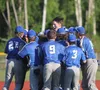 The Palmer Moose celebrate after winning the Southcentral Conference title. Jeremiah Bartz/Frontiersman