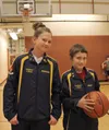 Hannah Duguid, 13, and Blake Dinkel, 10, will compete in the Elks Hoop Shoot free throw contest regioinal competition in Portland, Oregon, Saturday. Each young player won their respective div