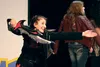 Isabella Krostek stars in Colony High School's production of 'Geek!' as Danya, dressed here as her favorite (fictional) anime character, Dante, in a Thursday rehearsal. The show continues Nov